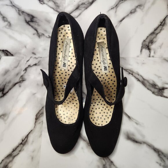 American Eagle Outfitters Shoes - AMERICAN EAGLE WOMENS VELVET OR SUEDE HIGH HEELS WITH STAR PATTERNS